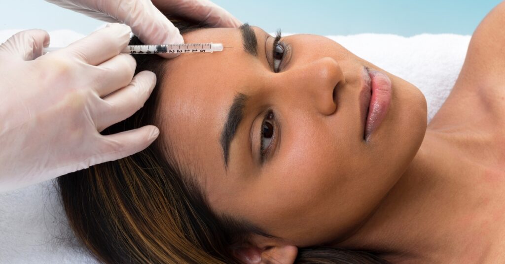 woman receiving botox