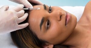 woman receiving botox